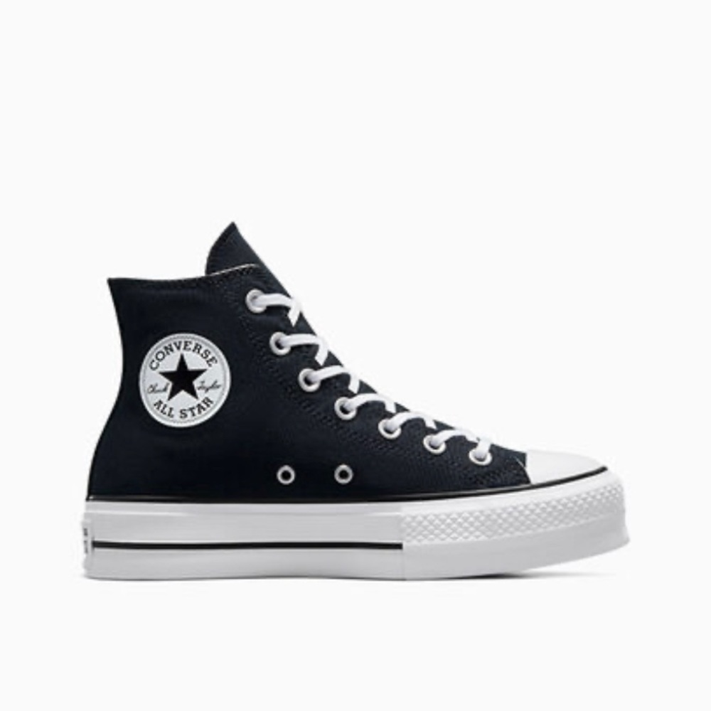 Converse Black All Star Hi Lift Platform Sneaker Womens Sz 6